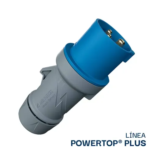 ENCHUFE 16AMP 2P+T 250V AZUL 6H IP44 POWERTOP PLUS (2 CUERPOS) - Suministro e Ingeniería - SISSA PERÚ