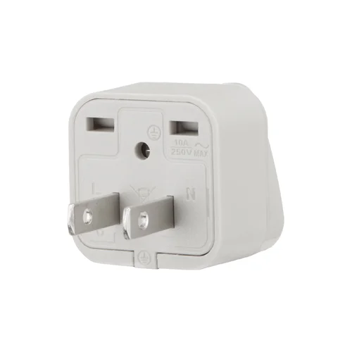 Adaptador Universal a Espiga Plana 10A 250V Gris SISSA