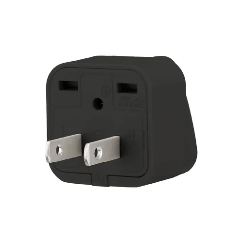 Adaptador Universal con Espiga Plana 10A 250V Negro SISSA