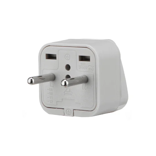 Adaptador Universal con Espiga Redonda 10A 250V Gris SISSA