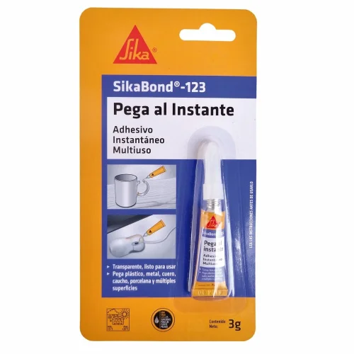 ADHESIVO MULTIUSO DE CIANOCRILATO SIKABOND-123 PEGA AL INSTANTE