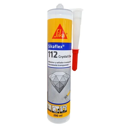 ADHESIVO Y SELLANTE ELÁSTICO TRANSPARENTE SIKAFLEX-112 CRYSTAL CLEAR