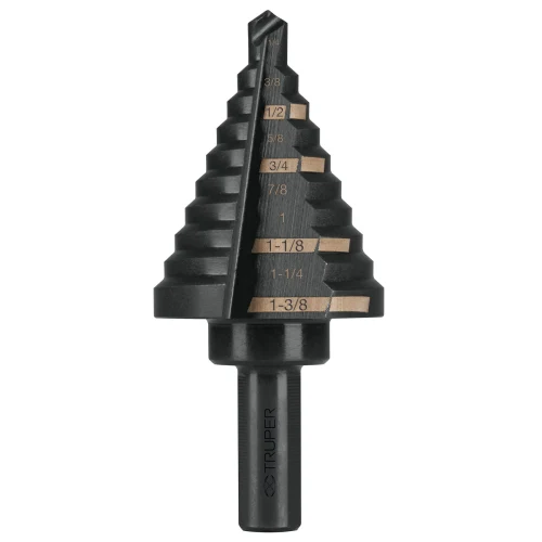 Broca Escalonada Óxido Negro 10 Escalones 1/4" a 1-3