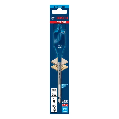 Broca Paleta 1/4" Hex 22 X 152MM para Madera Expert