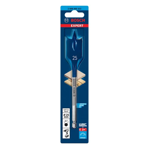 Broca Paleta 1/4" Hex 25 X 152MM para Madera Expert