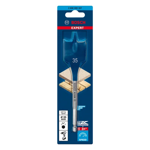 Broca Paleta 1/4" Hex 35 X 152MM para Madera Expert