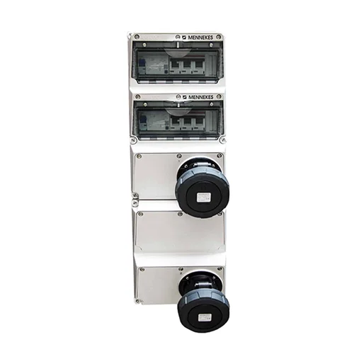 Caja Combinada AMAXX IP67 MENNEKES con 2 Tomas 63A 3P+T y Protecciones