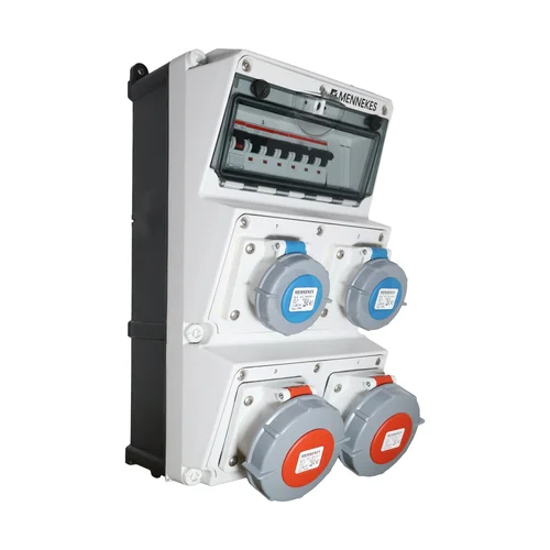 Caja Combinada Mennekes AMAXX IP67 con 4 Tomas y Protecciones Termomagnéticas