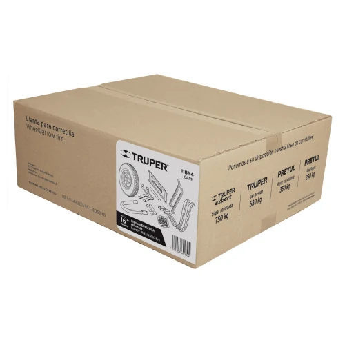 Caja con Llanta Reforzada y Accesorios para Carretilla
