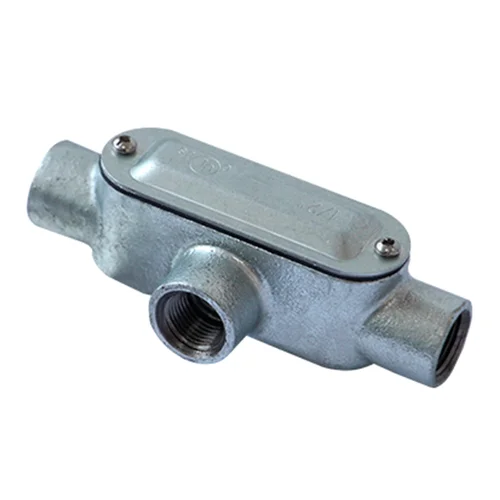 Caja Condulet Tipo T 2" Form 5 Hierro Maleable Galvanizado con Tapa y Empaque SISSA