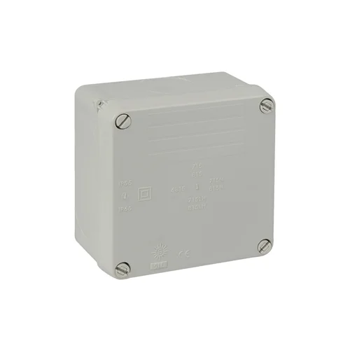 Caja de Pase Estanca Solera 100x100x55mm Gris IP65 Sin Conos