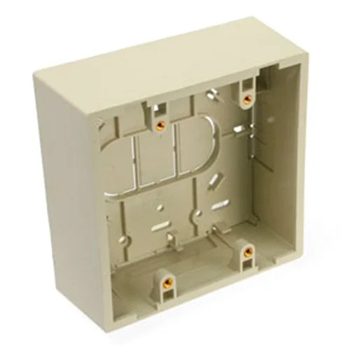 Caja de Paso Cuadrada de PVC 4x4" x 1.89" Marfil Sissa