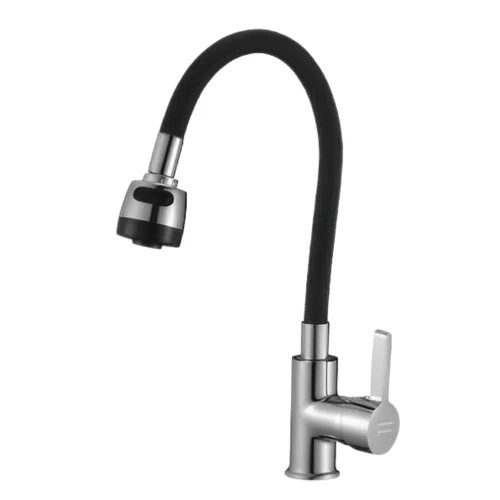 Caño Llave Mezcladora Flexible Cromada para Cocina Mueble