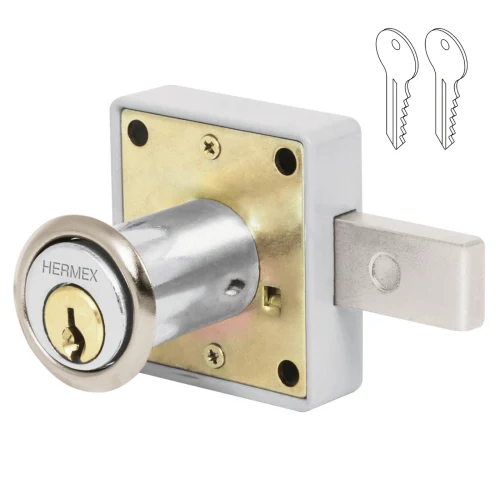 Chapa Cerradura para Mueble Modelo 25 Cromo