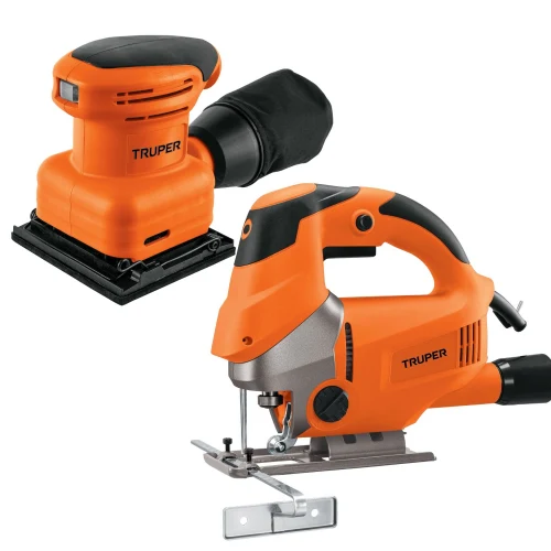 Combo Lijadora Orbital 1/4" 200 W + Sierra Caladora 750 W