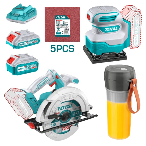 Combo Sierra Circular 20V + Lijadora Orbital 20V