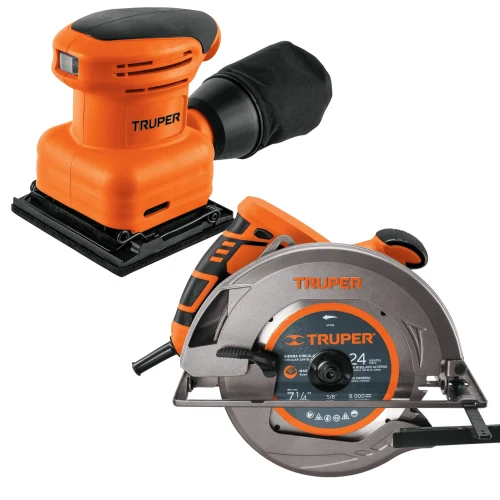 Combo Sierra Circular 7 1/4" 1500W y Lijadora Orbital 200W