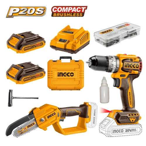 Combo Taladro ½" + Mini Motosierra 5" 20V