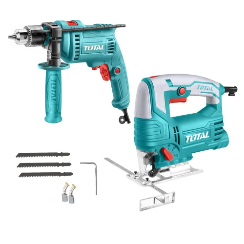 Combo Taladro Percutor 680W + Sierra Caladora 570W
