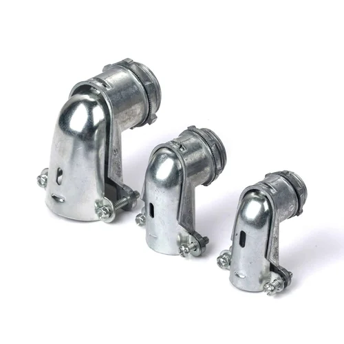 Conector Curvo Conduit Simple de 3/4" para Tubo Flexible Metálico SISSA