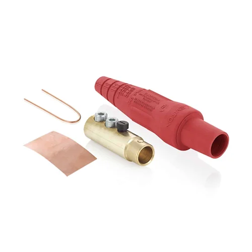 Conector Hembra Cam-Lock Leviton 400A 600V Rojo con 2 Pernos