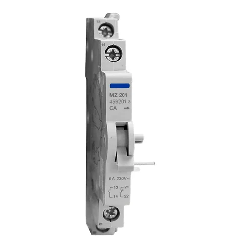 Contacto Auxiliar Hager MZ201 1NA+1NC 5A 230VAC para Series MU, NC, HLF y HMK