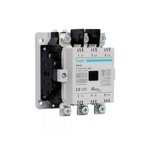 Contactor de Potencia Hager 115A AC3 380V 2NA+2NC EW115D