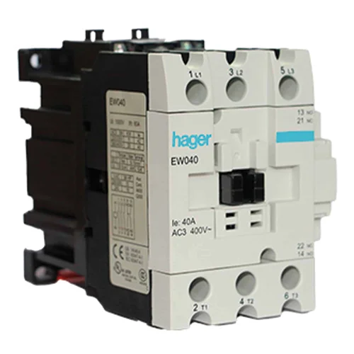 Contactor de Potencia Hager 40A AC3 1NA+1NC Bobina 220V