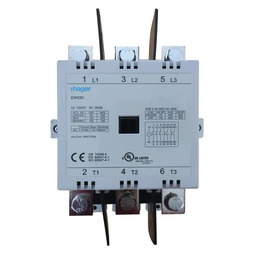 Contactor de Potencia Hager EW 225A AC3 2NA+2NC 220V