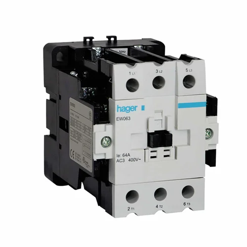 Contactor de Potencia Hager EW 64A AC3 220V con 1NA+2NC