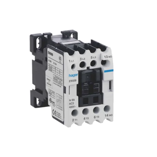 Contactor de Potencia Hager EW009C 9A 220V con Contacto Auxiliar 1NA