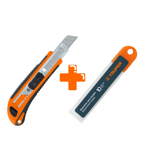 Cutter Profesional Navaja Retráctil 6 + Repuesto