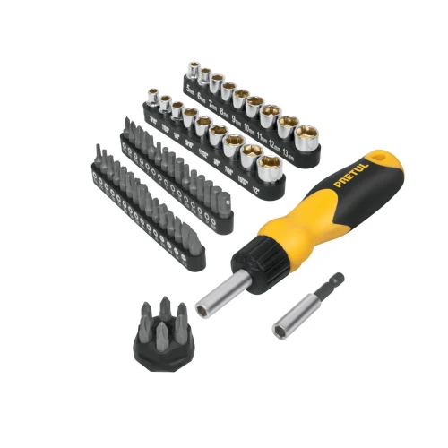 Desarmador Tipo Ratchet con 35 Puntas y 18 Dados