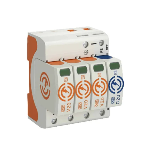 Descargador de Sobretensiones SISSA V20, 3P+N/PE, 385V, Tipo 2, 40kA