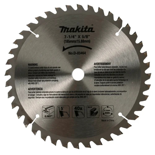 Disco de Sierra 7-1/4'' 40 Dientes D03464