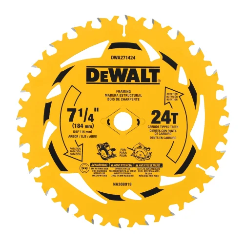 Disco de Sierra Circular 7-1/4'' 24 Dientes para Madera