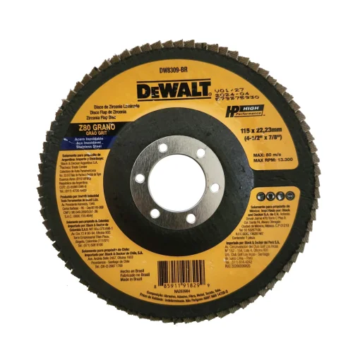 Disco Flap Laminado Zirconio 4-1/2" Grano 80