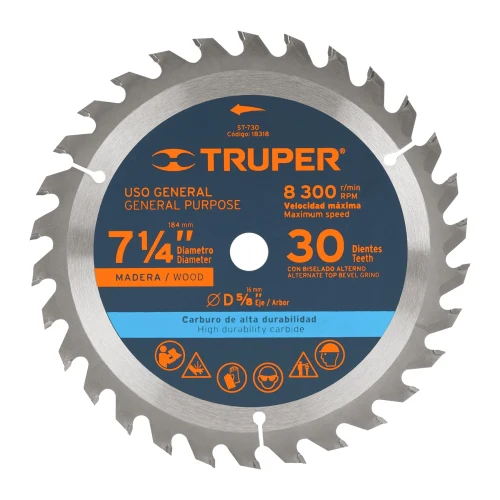 Disco para Sierra Circular 7 ¼" 30 Dientes