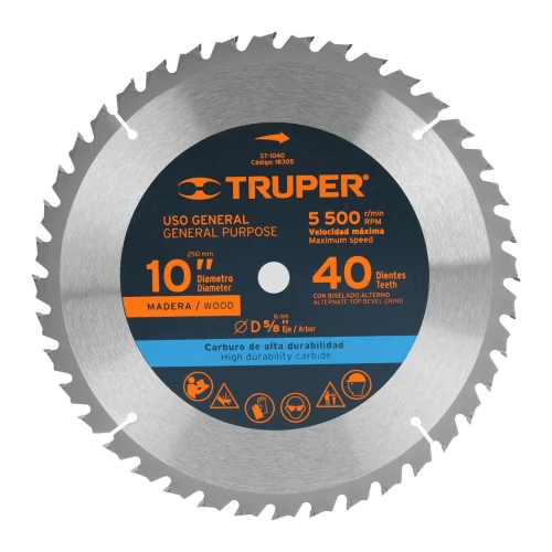 Disco para Sierra Ingleteadora 10" 40 Dientes