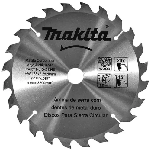 Disco /Sierra Circ. para Madera 7 1/4'' X 20 X 2.20MM 24 D (Reductor 5/8")