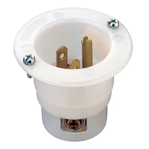 Enchufe Empotrable Leviton 15A 125V con Línea a Tierra Blanco