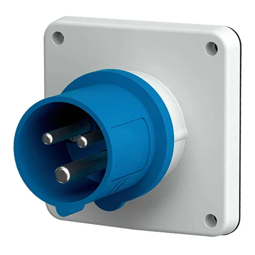 Enchufe Empotrable Mennekes 16A 2P+T 250V IP44 Azul con Contactos Niquelados