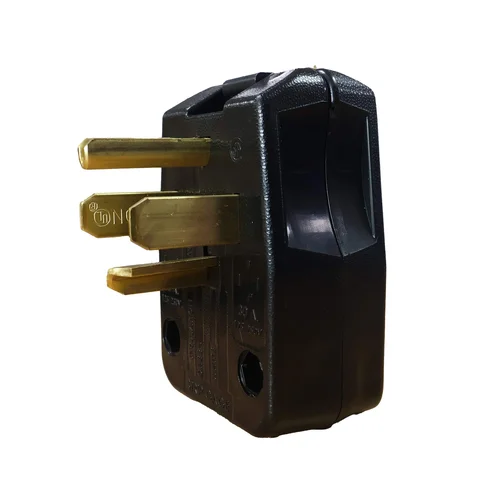 Enchufe Industrial Angular Leviton 3x50A 250V con Línea a Tierra