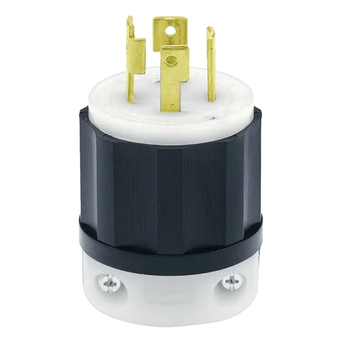 Enchufe Industrial Leviton NEMA L15-30P 30A 250V con Seguro de Giro