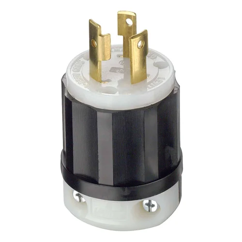 Enchufe Industrial Leviton NEMA L6-30P 2P+T 30A 250V con Seguro