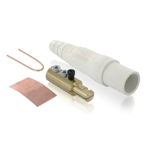 Enchufe Macho Cam-Lock Leviton 400A 600V con 2 Pernos Blanco