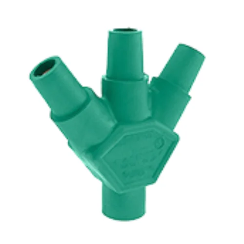 Enchufe Múltiple Cam-Lock 1 Macho a 3 Hembras 400A 600V Verde Leviton