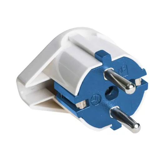 Enchufe Schuko Tipo L 2P+T 16A 250V Blanco y Azul Solera