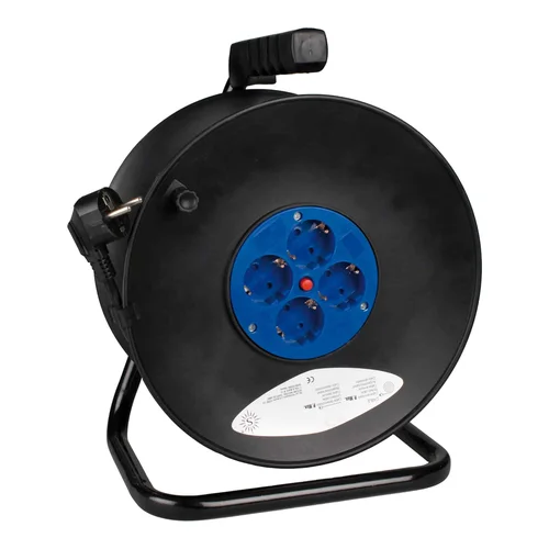 Enrollacable Solera de 50 m con 4 Tomas Schuko 2P+T 16A 230V