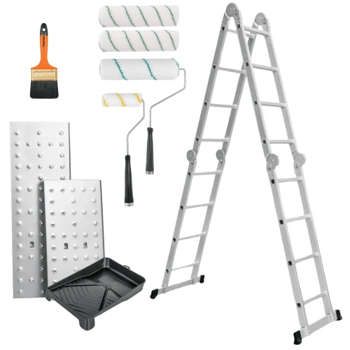 Escalera Multiposición 16 Peldaños + Kit Pintor Fino